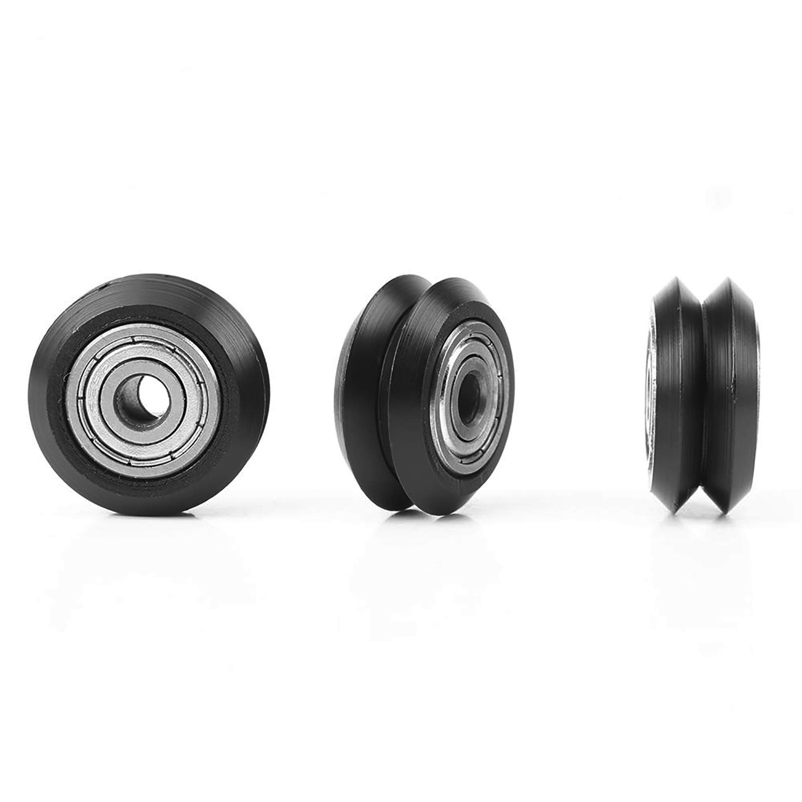 20 PièCes Poulie à Rainure en Forme de V, Roue de Roulement Roues à Rainure en V 5mm AléSage 625 Accessoires de Roulement pour Imprimante CNC 3 Dimensions