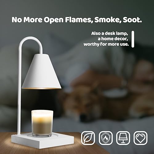 Miniatura 5 de Lámpara calentadora de velas regulable, se adapta a tarros grandes, linterna eléctrica de metal para velas perfumadas, ajuste universal para fusión
