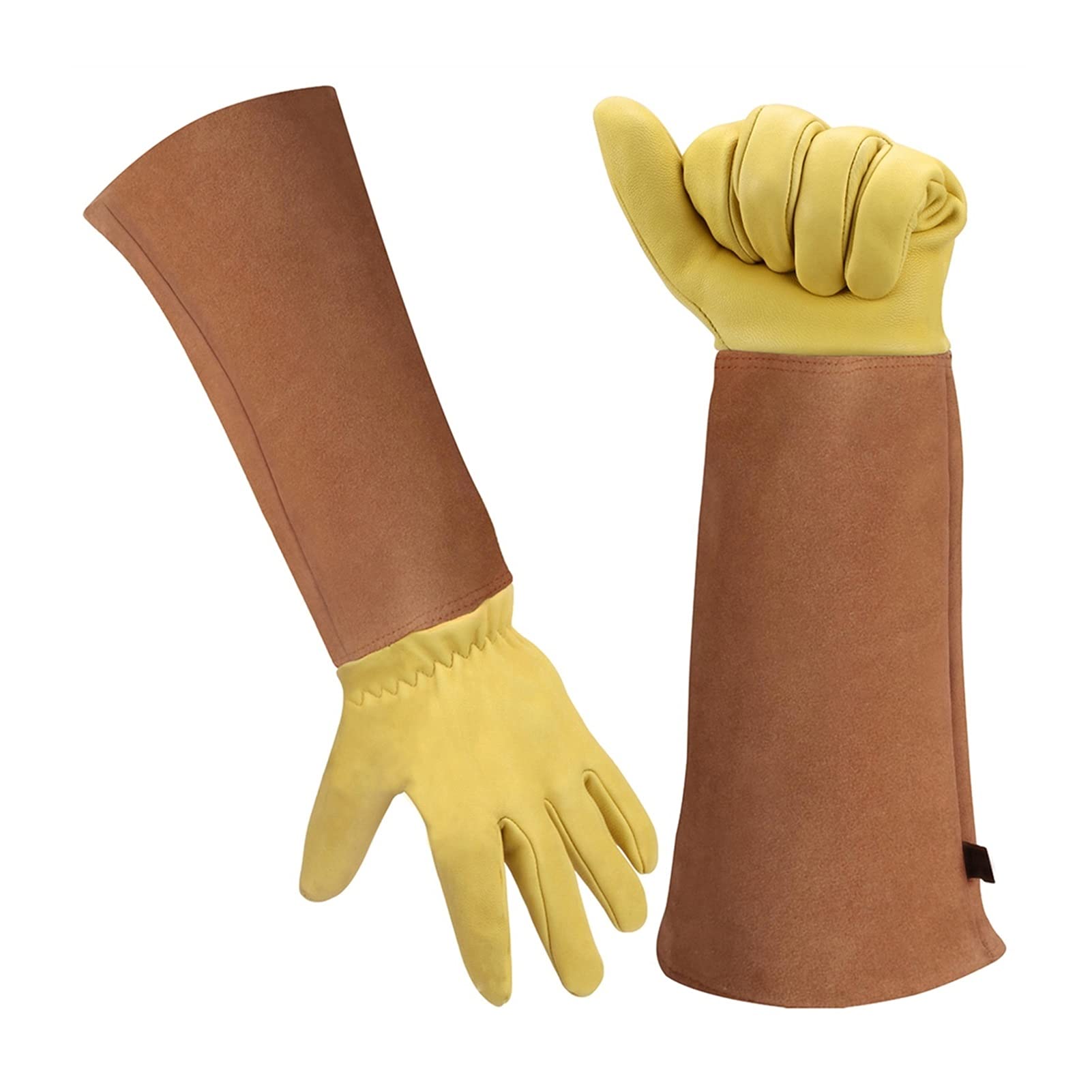 Guanti resistenti al taglio Giardinaggio Guanti per donna-Uomo Pratatura Rose Pratatura a prova di taglio Lungo Protezione in pelle artificiale Guanto Guanti Giardini Guanti da papà DAD DAD DATO REGAL