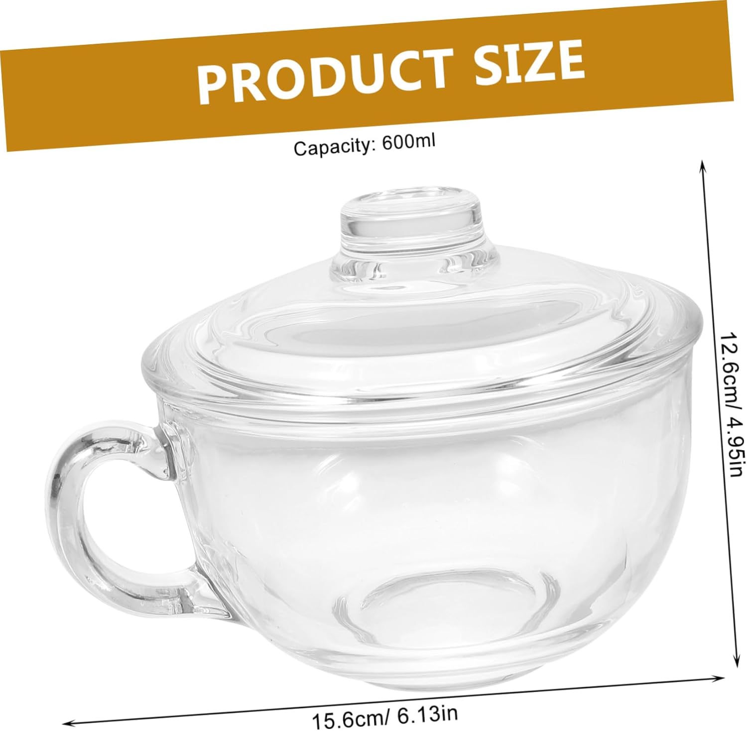Double-walled Glass Bowl Mug Lid Bpa for Hot Cold Beverages Milk Tea Juice