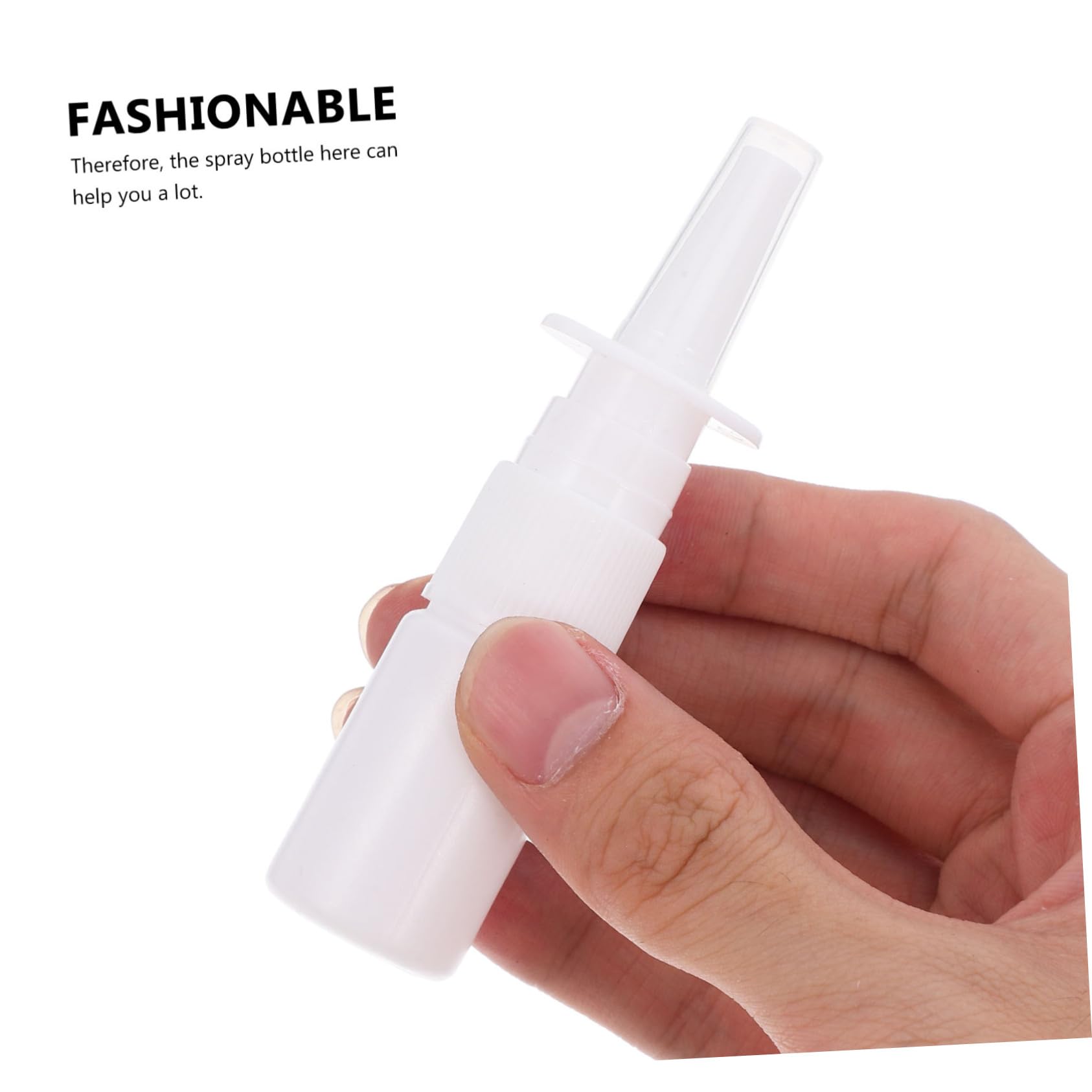 Nasenspray Nachfüllflasche 10ml Wiederbefüllbare Sprühflasche aus Pe mit Schutzkappe Portable Kleine Flasche für Reise und Outdoor 200 Stück Weiß