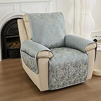 Vista 9 de vctops Fundas para silla reclinable, funda para silla reclinable, funda antideslizante con bolsillo, fundas reclinables lavables, protector de Beige