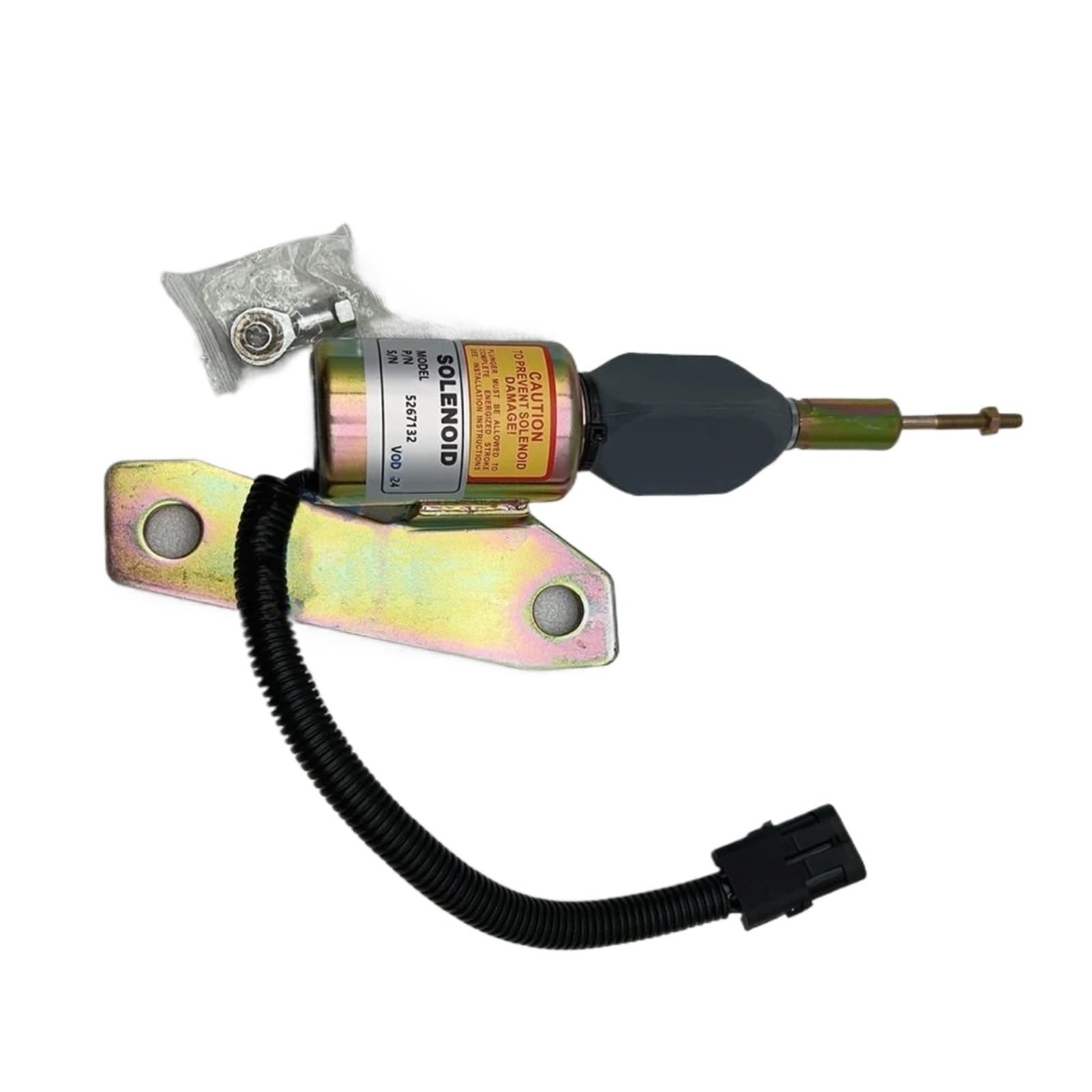 Wymiana zaworu EGR‌ 24V zawór elektromagnetyczny odcinający paliwo 5267132 3991625 pasuje do silnika 6BT 5.9L Hyundai Excavator R200-5 R210-7