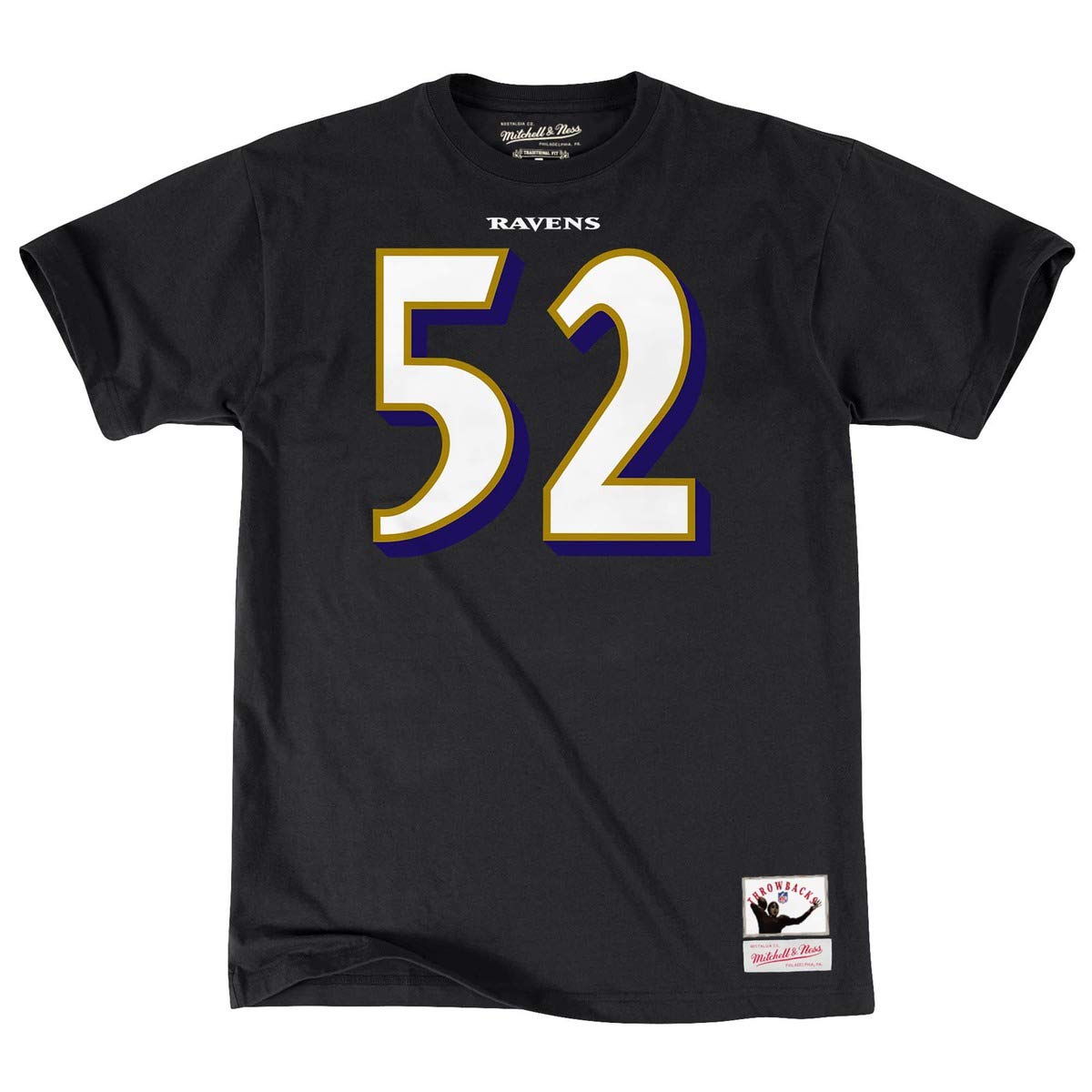 Maillot Baltimore Ravens Ray Lewis coupe rétro confortable pour fan NFL
