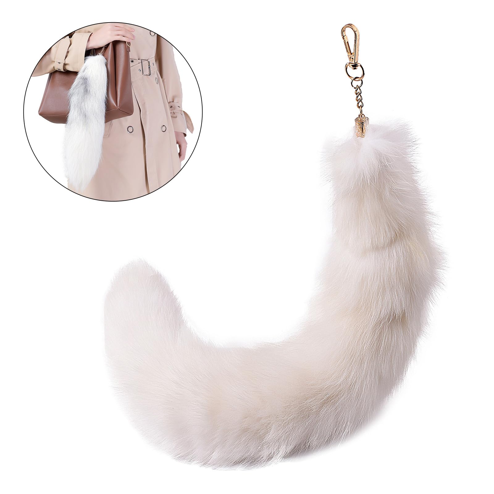 Llavero de cola de animal, colgante de cola de peluche, llavero, colgante, cartera, bolso para bolso, mochilas, llavero simple