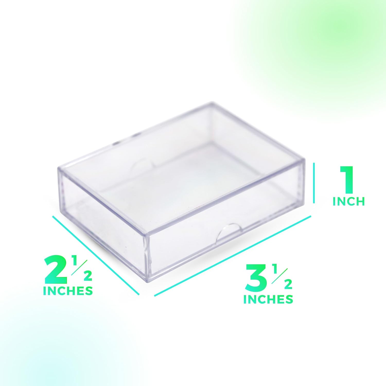 20 Pack Clear Acrylic Card Storage Boxes with Lids – 3 1/2" L x 2 1/2" W x 1" H Baseball Card Storage Box, Sports Card Boxes, Magic Card Storage Box and Playing Card Case – Made in USA