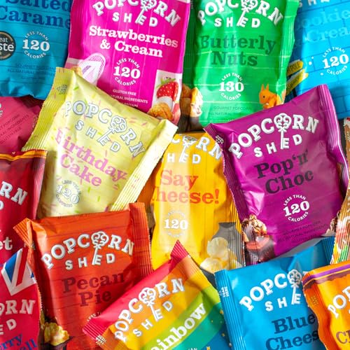 Popcorn Shed Snack Mix (14er Pack) - Auswahl 14 verschiedener Geschmacksrichtungen, Glutenfreie, Natürliche & Vegetarische Snacks