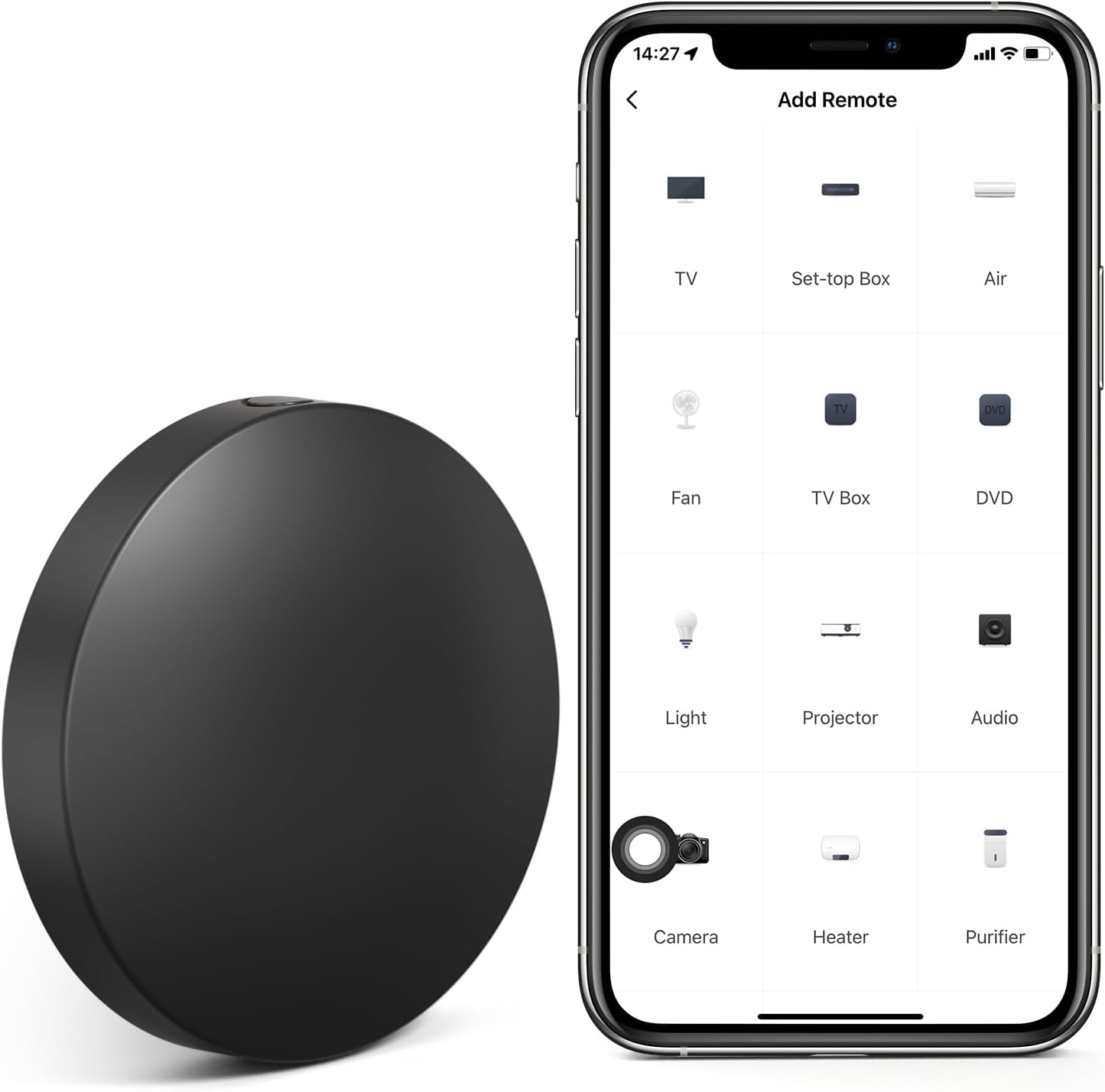 Mando a Distancia Inteligente con IR, Tuya IR+RF Universal para aparatos de Aire Acondicionado de TV, Infrarrojos de radiofrecuencia, Compatible con la aplicación Tuya Smart/Smart Life