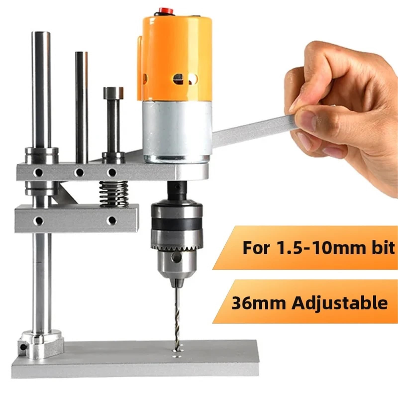 Taladro de columna de sobremesa, Taladro de banco alta precisión for PCB, minitaladro for carpintería, bricolaje, escritorio, madera, jade(Group 2)