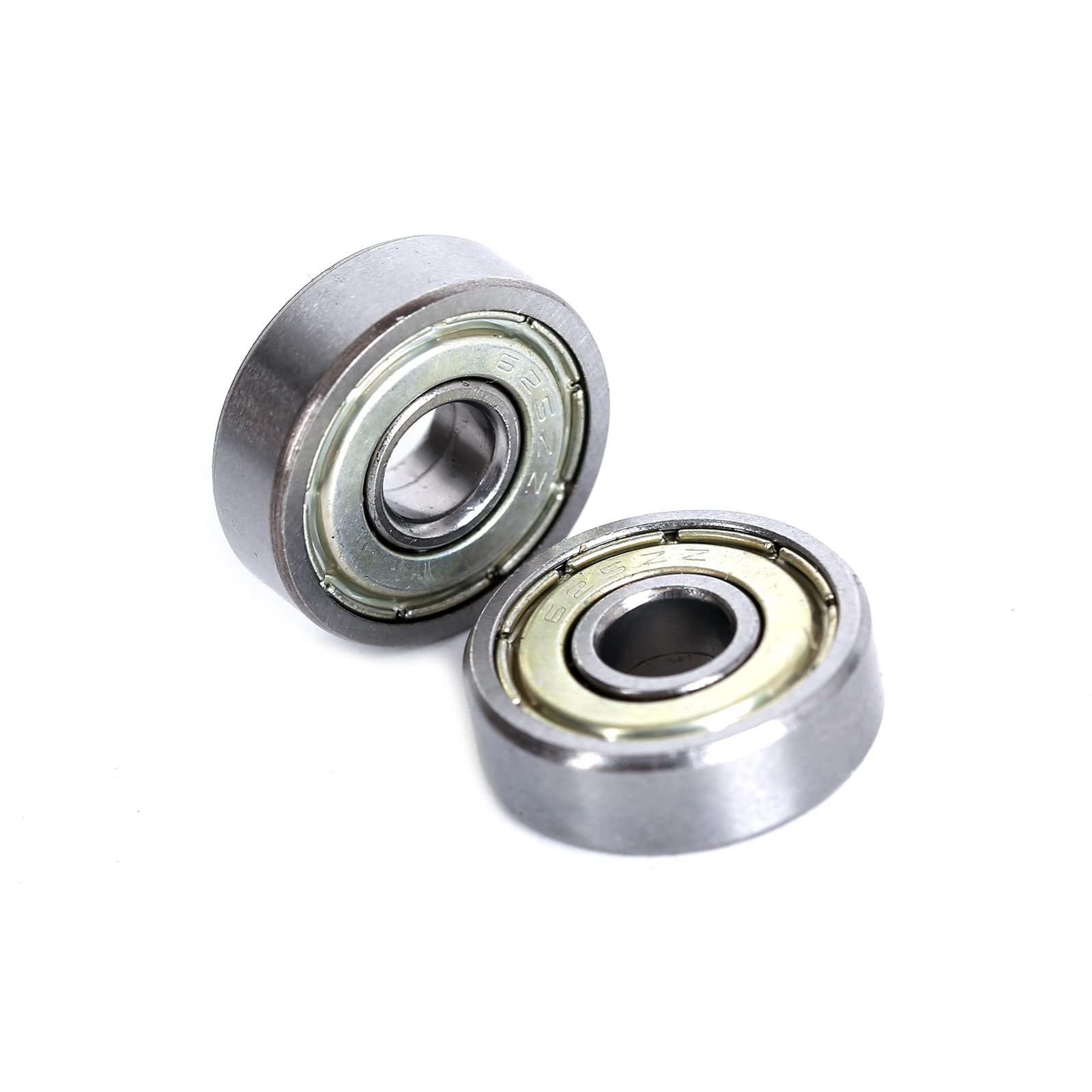 12 rodamientos de bolas de ranura profunda 625ZZ (5 mm x 16 mm x 5 mm) para monopatín, impresora 3D, piezas de transmisión mecánica DIY