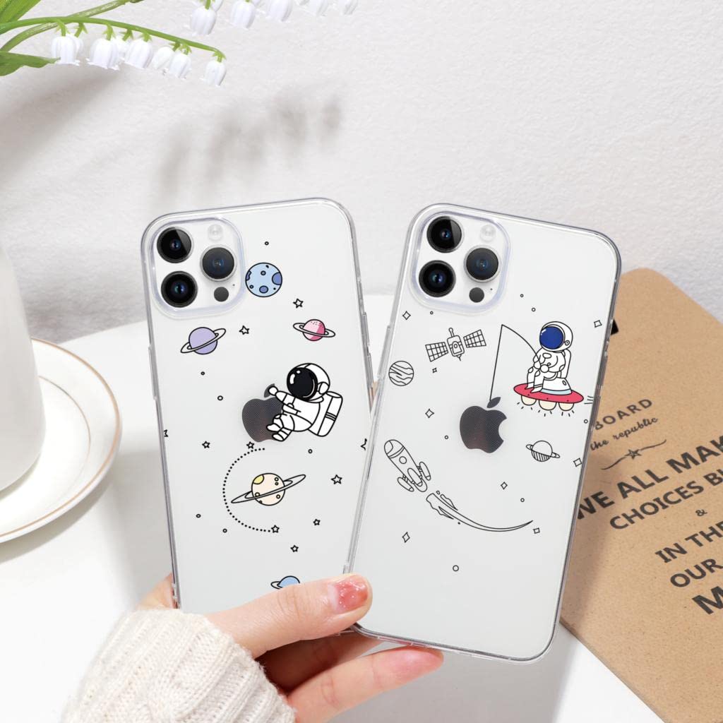 Yoedge 2 Cover Per IPhone 14 Pro 6.1 Pollici - Custodia Morbida TPU Trasparente Con Disegno Prato Selvaggio, Antiurto, Antigraffio, Supporta Ricarica Wireless