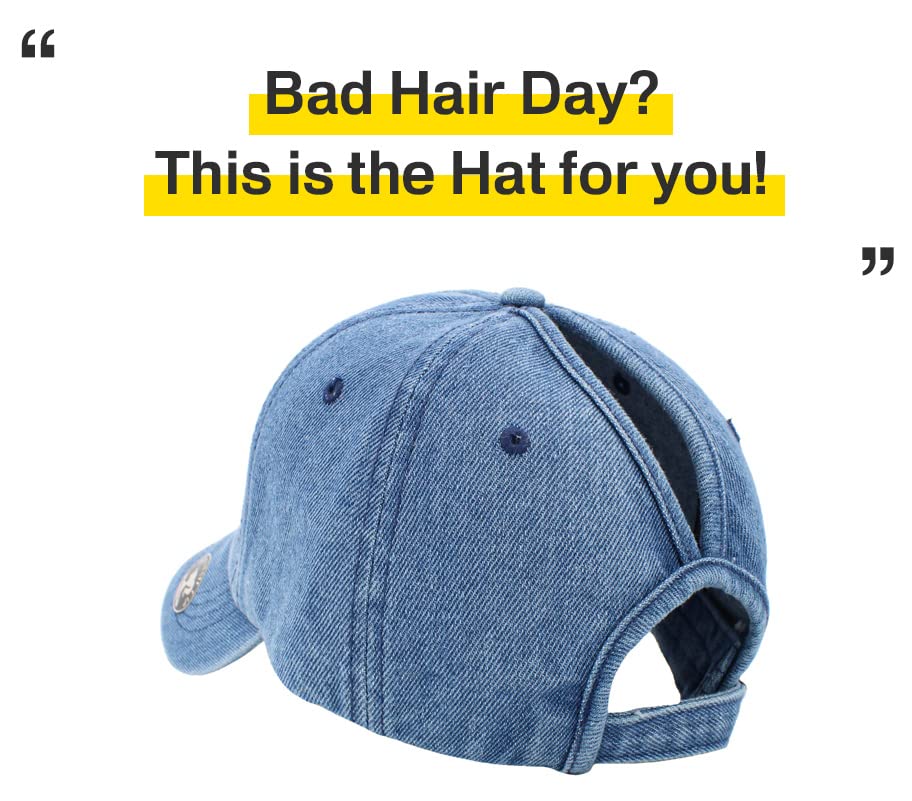 Image of Classic Plain Ponytail Messy High Bun Headwear Adjustable Cotton Trucker Mesh Glitter Hat Baseball Cap