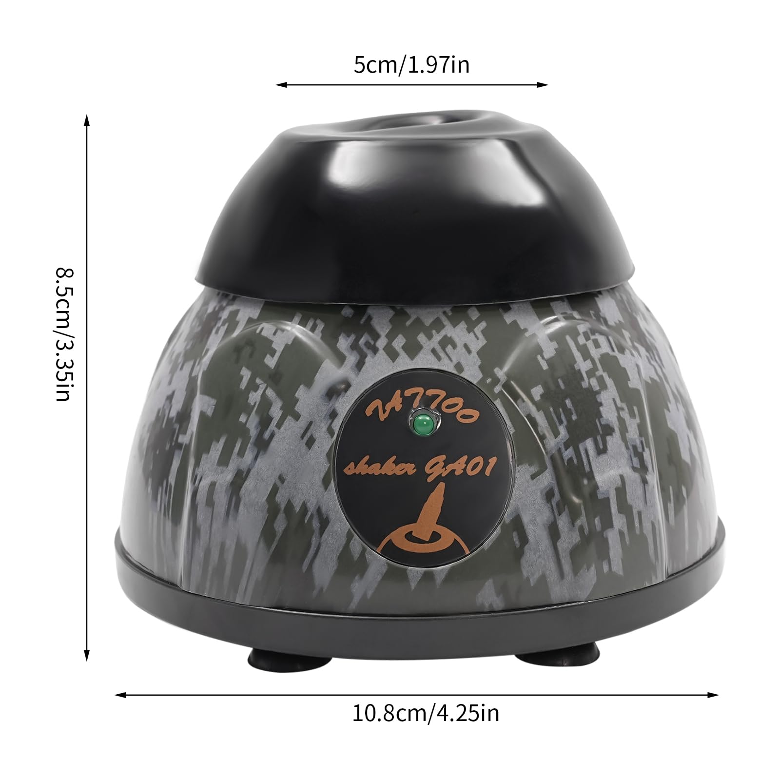 Vortex - Mezclador de pintura para salones de uñas, pintores y aficionados, mini coctelera con 5200 rpm, mezclador eléctrico de tinta de pigmento, multiusos, mini Vortex (camuflaje)