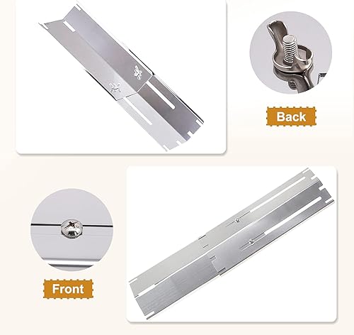 Miniatura 6 de Criditpid Escudo universal de acero inoxidable para placa térmica, tienda de calor, barra aromatizante, cubierta de quemador, piezas de repuesto