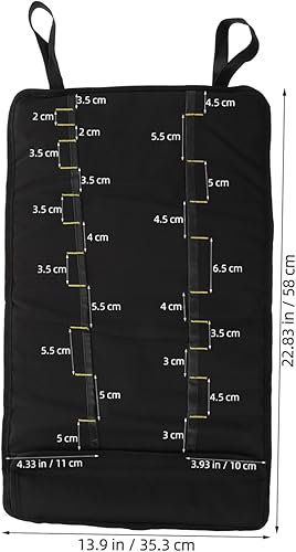 Miniatura 2 de DOITOOL Organizador de cocina con ranuras gruesas para almacenamiento de cubiertos portátil para profesionales culinarios, color negro, diseño