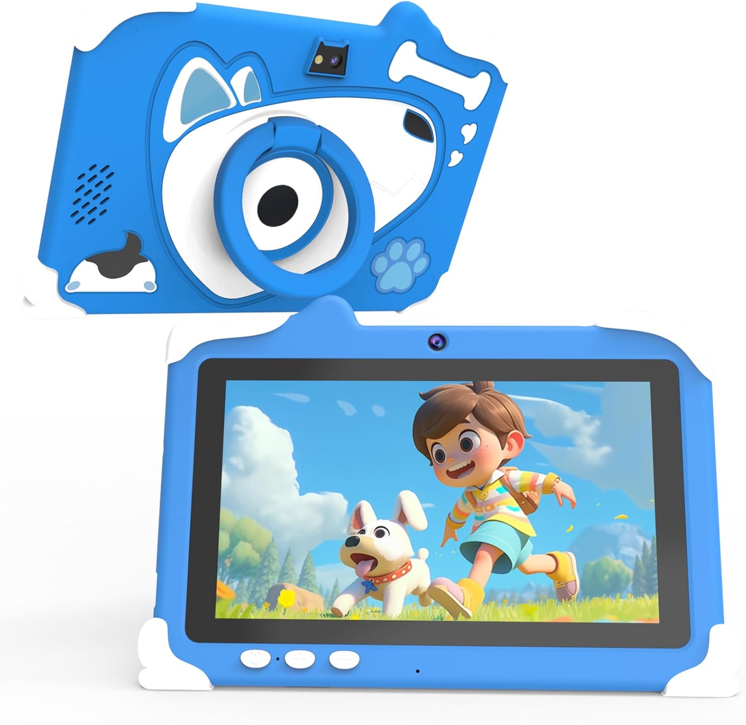 Android 12 Kids Tablet, 7 inch Tablet for Kids, 4GB RAM 32GB ROM Tablet with Case, 1.6Ghz Quad-core Processor Toddler Tablet, 3000mAh Battery, FHD Display, 5MP Camera, Type-C, Parental Control Tablet