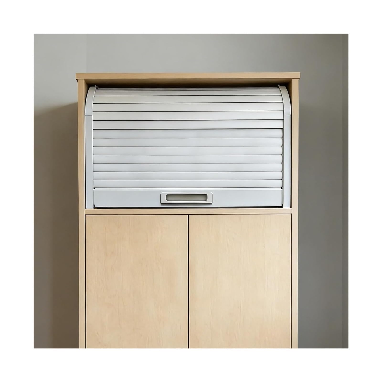 Accordion Folding Door Kit, Vertical Rolling Shutter Door Kit with Track, Multiple Sizes, for Attic Bedroom Storage(26x26in/66x66cm)