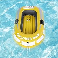 Vista 3 de Balsas inflables de PVC Kayak Canoa 1 persona Remo Aire Barco Pesca Buceo a la deriva