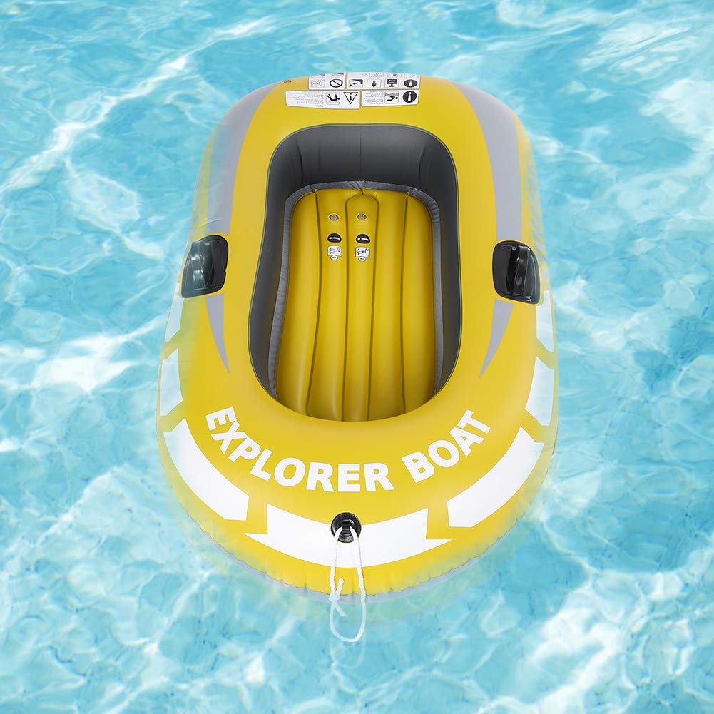 HERCHR Barco de Pesca Inflable, Canoa de Kayak Inflable de Servicio Pesado