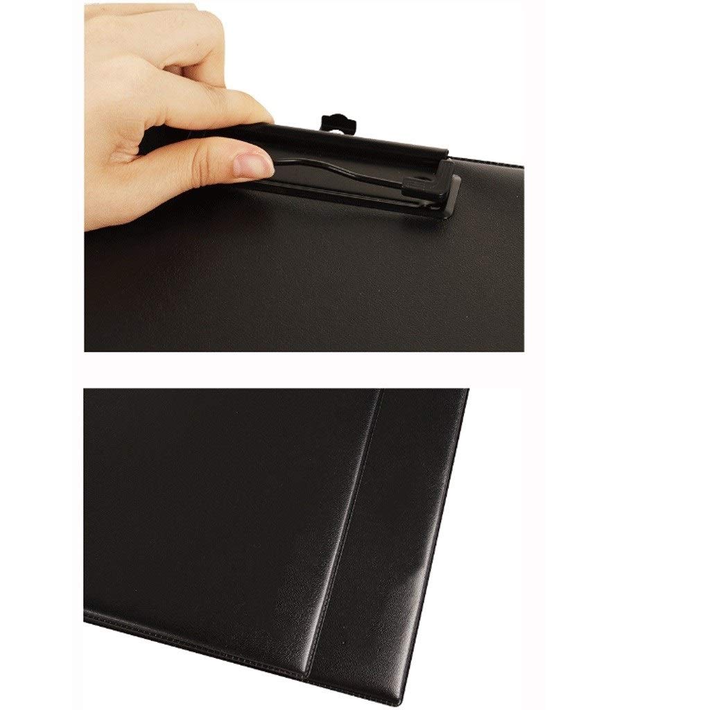 Presse-papiers de fournitures de bureau 2 x Appunti Cartella Conferenza Cartella in plastica Appunti Porta carta Portaoggetti Appunti Ideale for la scuola, la casa e l'ufficio Appunti pieghevoli (nero