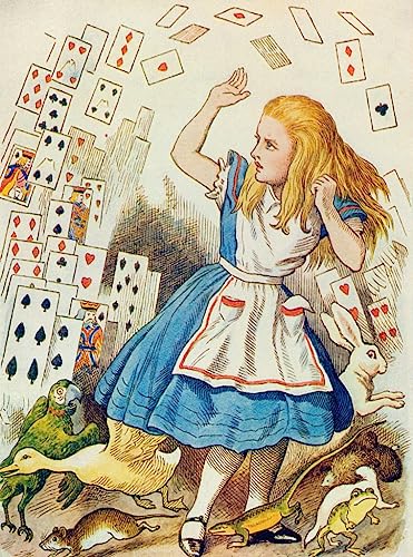 Illustration de la Pluie de Cartes d'Alice Poster pour Mur Vide