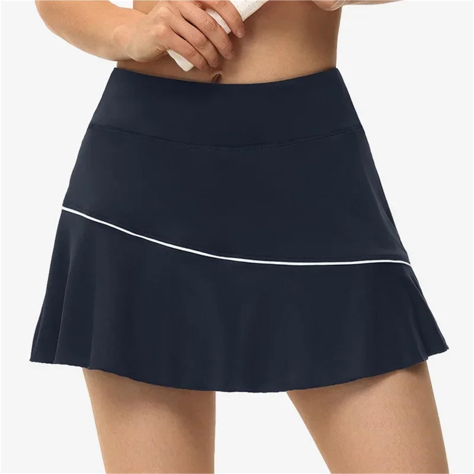 Jupe de Tennis Taille Haute en Polyester Grande