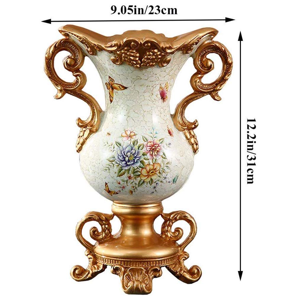 Amazon.co.jp: ヨーロッパスタイルのレトロな樹脂の大きな花の花瓶