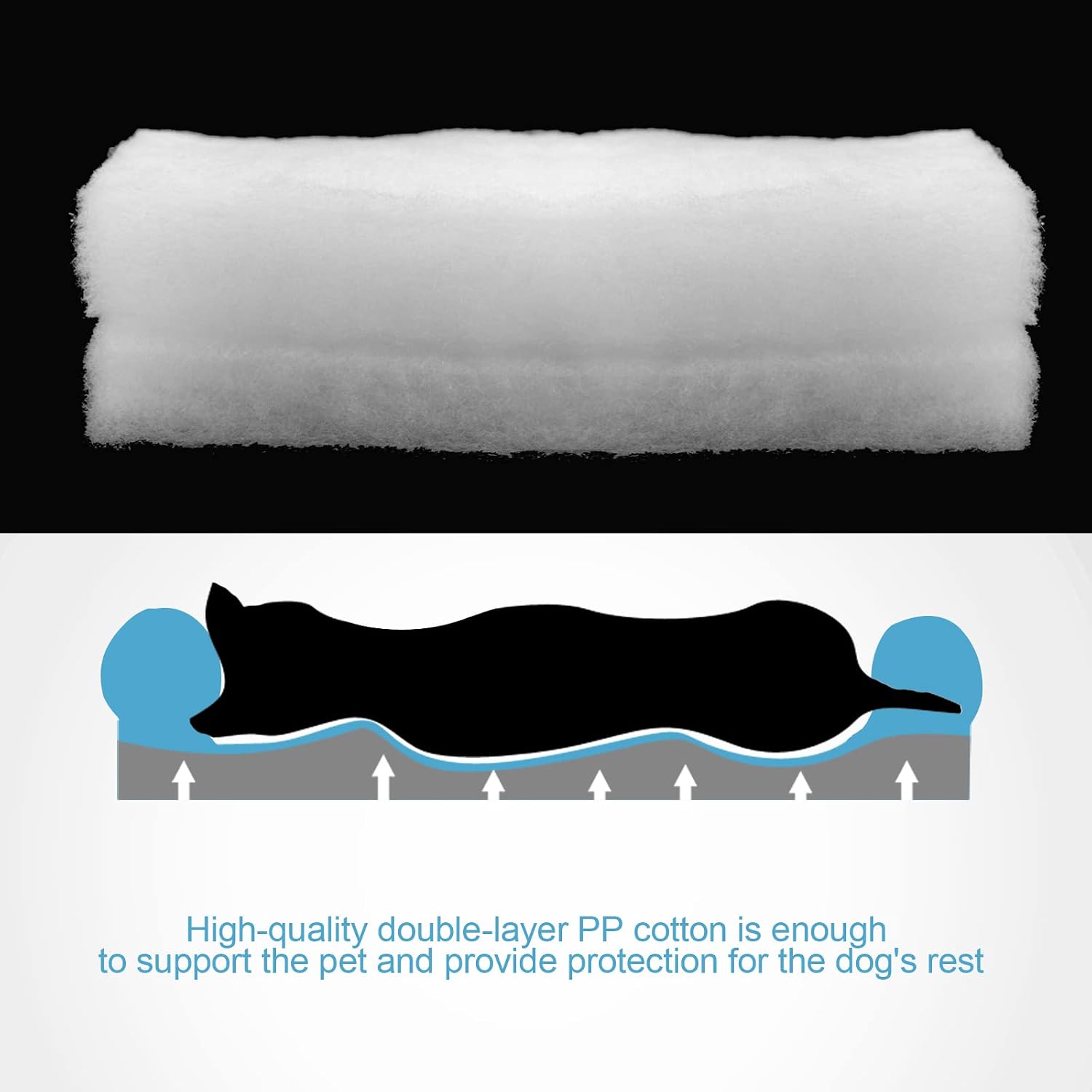 CLOUDZONE Large Dog Bed, Dog Beds for Medium Dogs Machine Washable Rectangle Breathable Dog Sofa with Nonskid Bottom Pet Bed for Medium and Large Dogs or Multiple