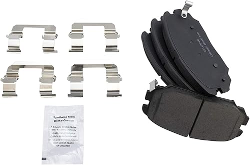 Miniatura 3 de TRQ Kit de pastillas de freno delantero y rotor, kit químico de freno, pastillas de freno de cerámica compatible con Hyundai Sonata 2006-2010