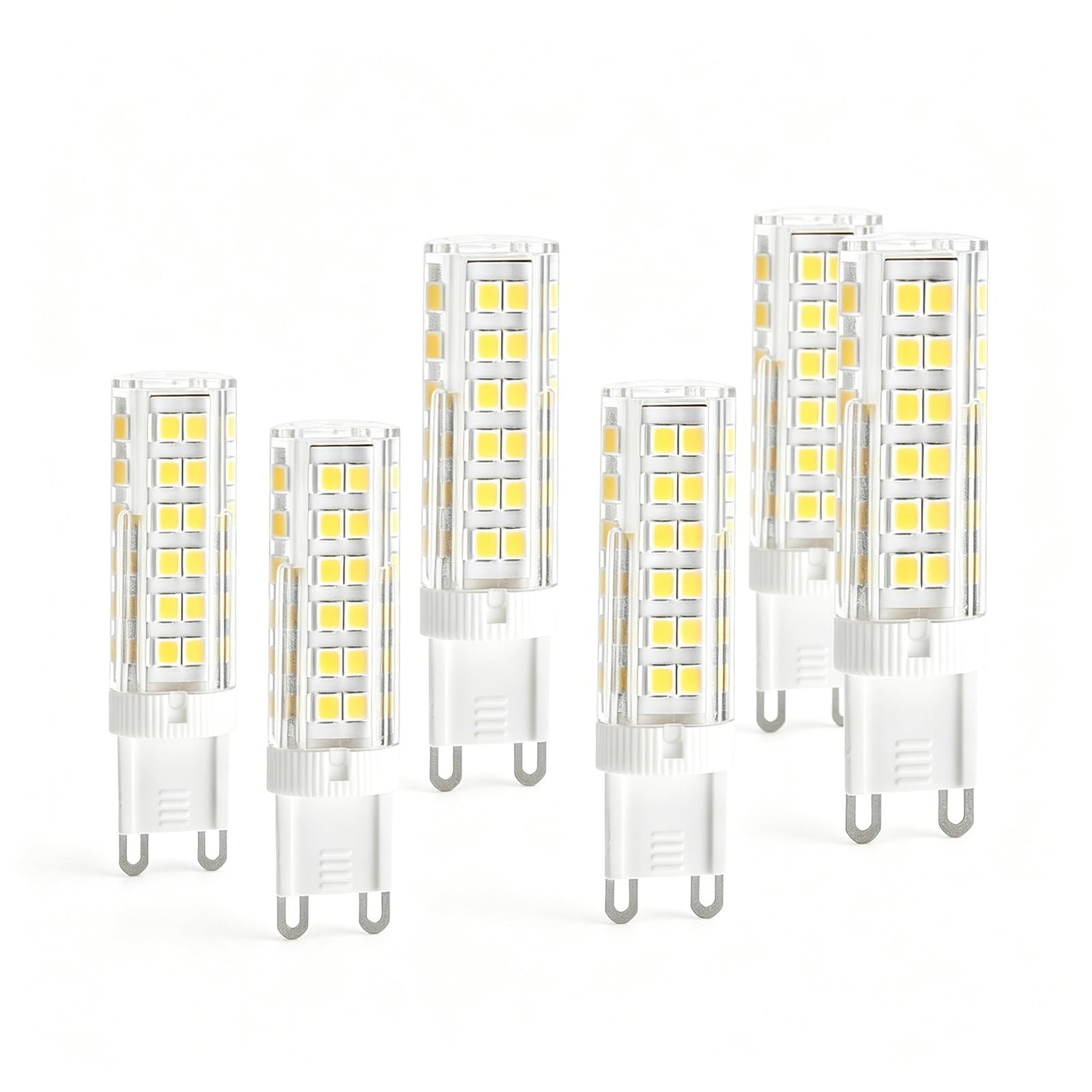 Lampadina LED a Mais G9 7W Equiv 56W Sostituto Alogeno Risparmio Lunga Durata CRI>80 Anti-Sfarfallio per Camera Soggiorno Corridoio Cucina Non Dimmerabile(Warm white 3000K,6 Pack)