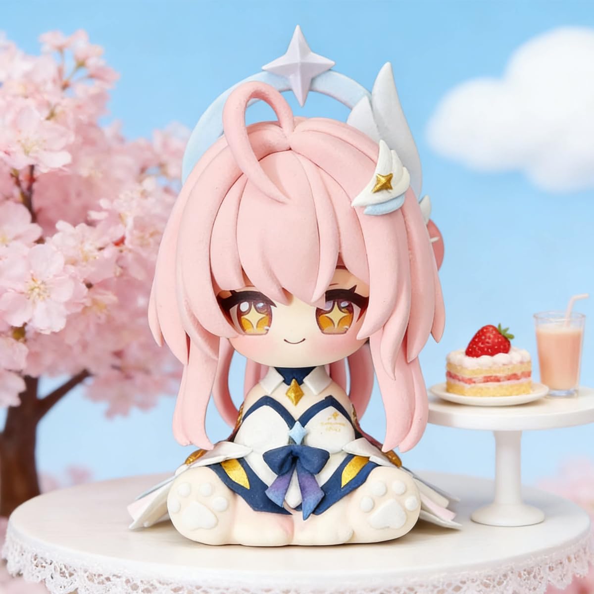 Wuthering Waves Aemeath Mini Figur Anime-Spielfiguren PVC-Schreibtischornamente Fanartikel (Aemeath)