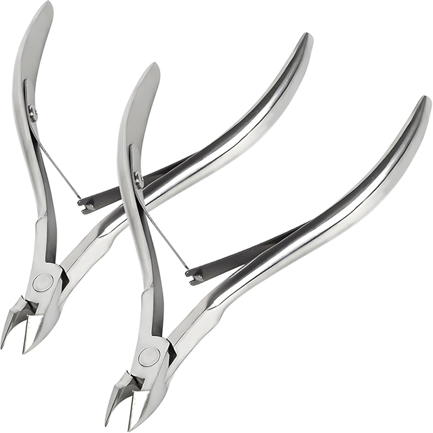 Stainless Steel Nail Nipper Clipper Trim Cuticle Cutter Dead Skin Remover Nail Scissors Beauty Care Tools(2PCS)