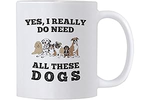 11oz 'I Need All These Dogs' Rescue Dog Gift Coffee Mug: Perfect for Dog Lovers
