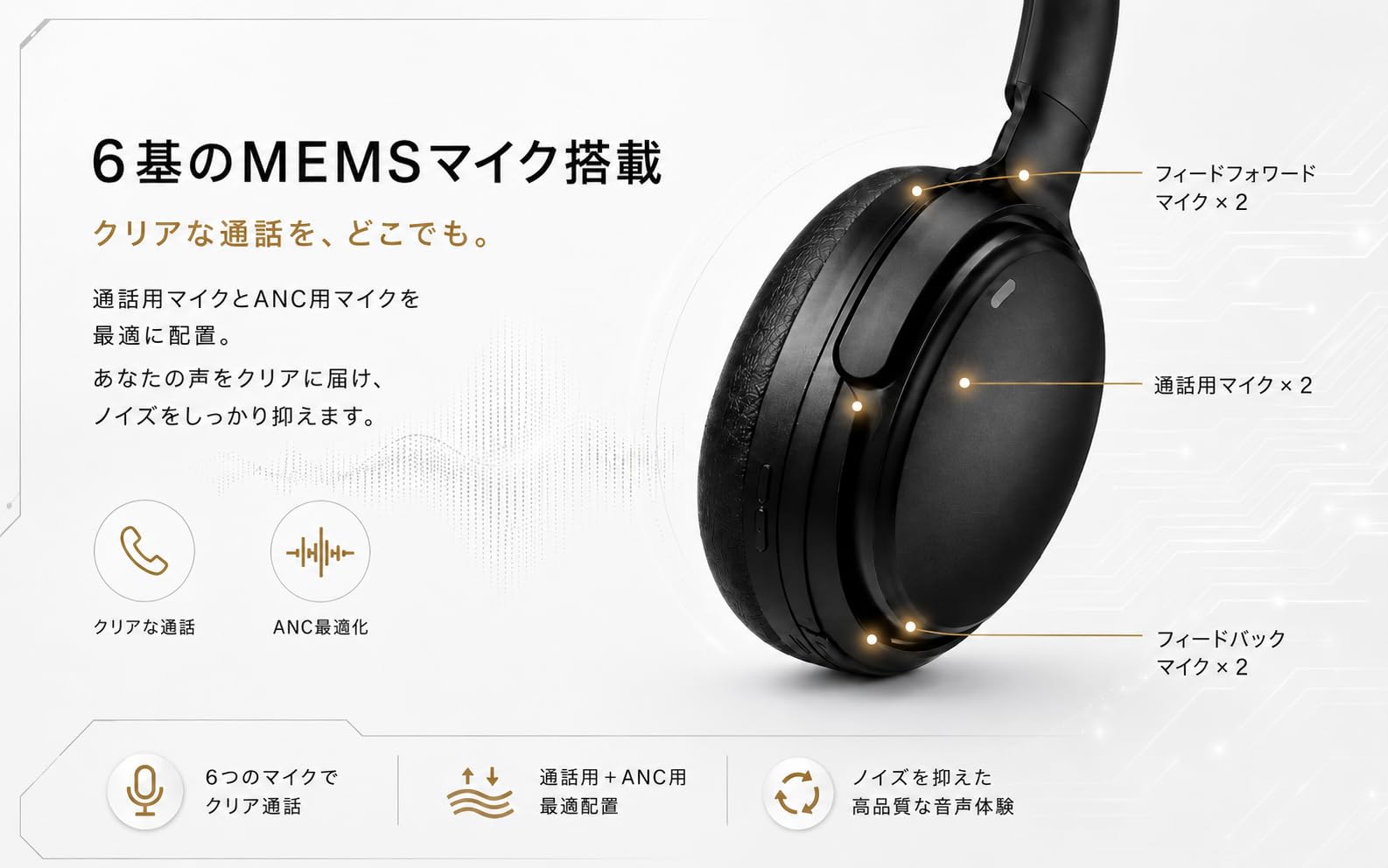 Amazon.co.jp: ヘッドホン bluetooth ワイヤレスヘッドホン 6つの
