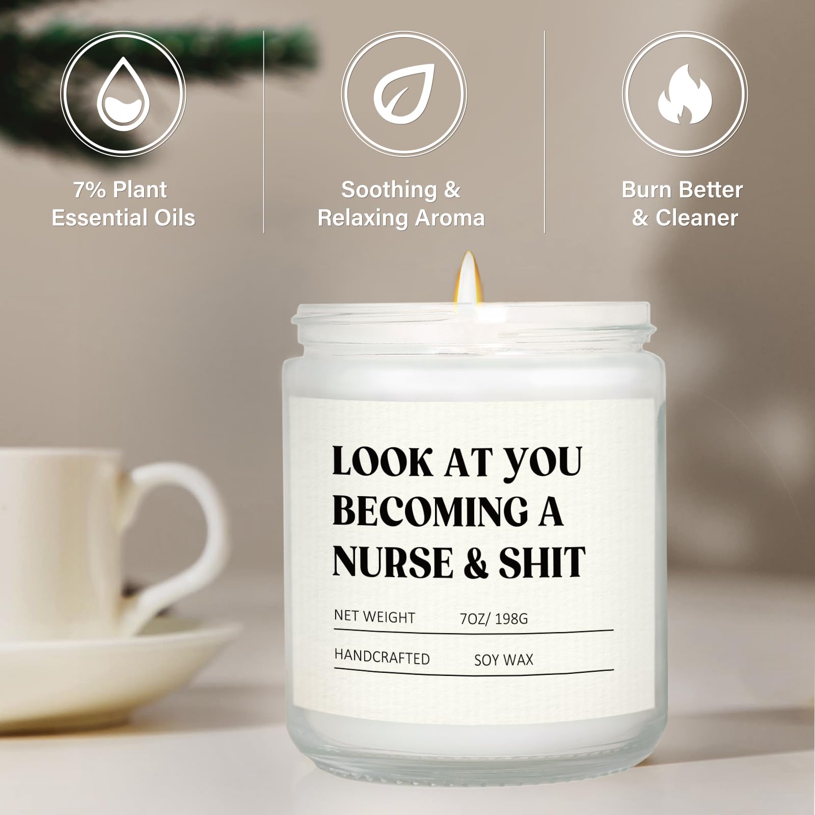 Craftique Nurse Gifts for Women Men, Nurses Week/Day/Appreciation Gifts- Funny Nurse Candle- Cool Graduation/Birthday/LPN RN Gift for Nurses, Nursing Student Gift, Nursing School, Future/New Grad
