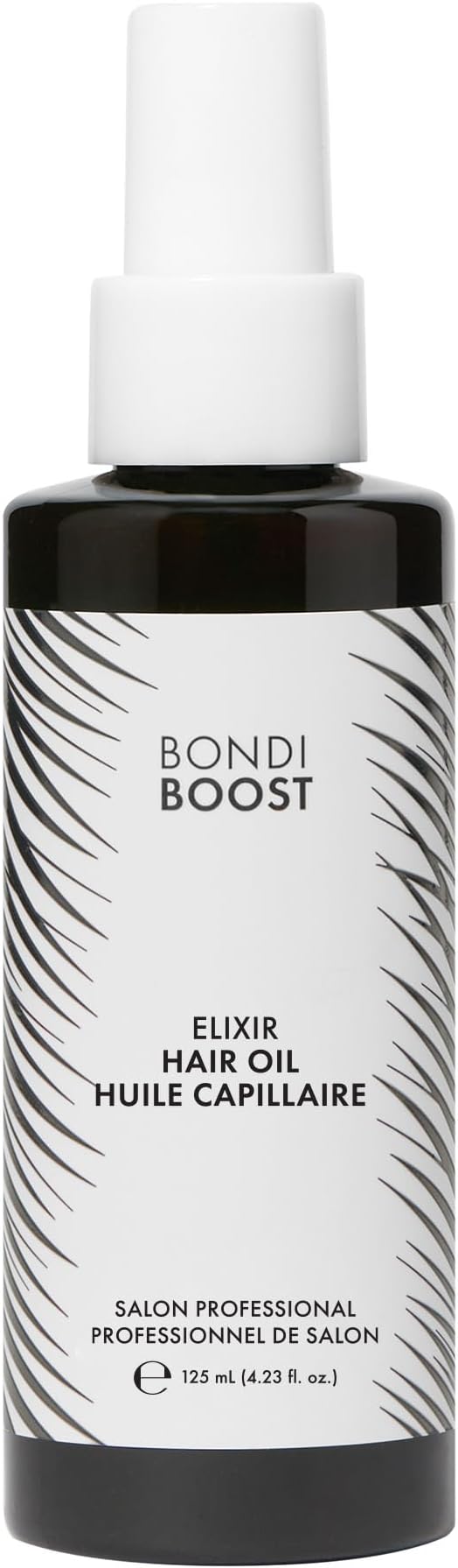 BONDIBOOST Elixir Hair Oil 4.23 fl oz - Pre-Shampoo Hair Oil Treatment for Dry Hair - Calm Frizz + Smooth Split-Ends + Tame Flyaways - Lightweight Formula - Vegan/Cruelty-Free - Australian Made