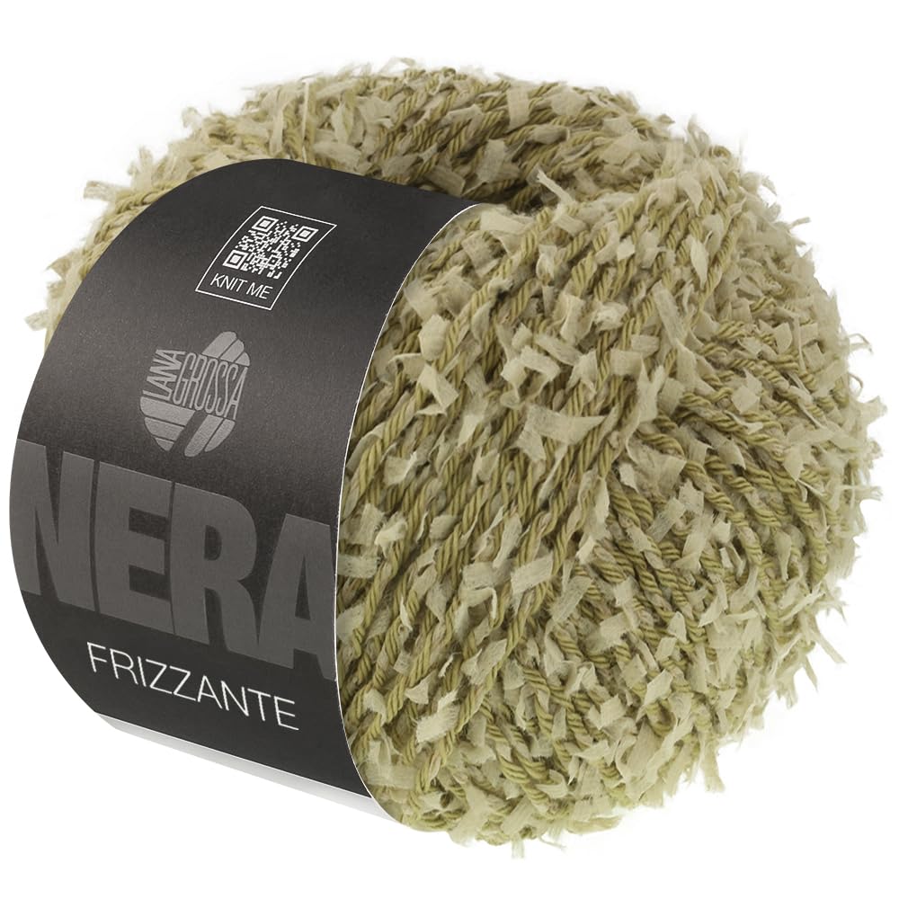 LANA GROSSA Frizzante | Locker gedrehtes Baumwollgarn mit luftigen, kurzen Papierfransen-Effekt | Handstrickgarn aus 54% Baumwolle & 46% Polyamid | 50g Wolle zum Stricken & Häkeln | 105m FB 3