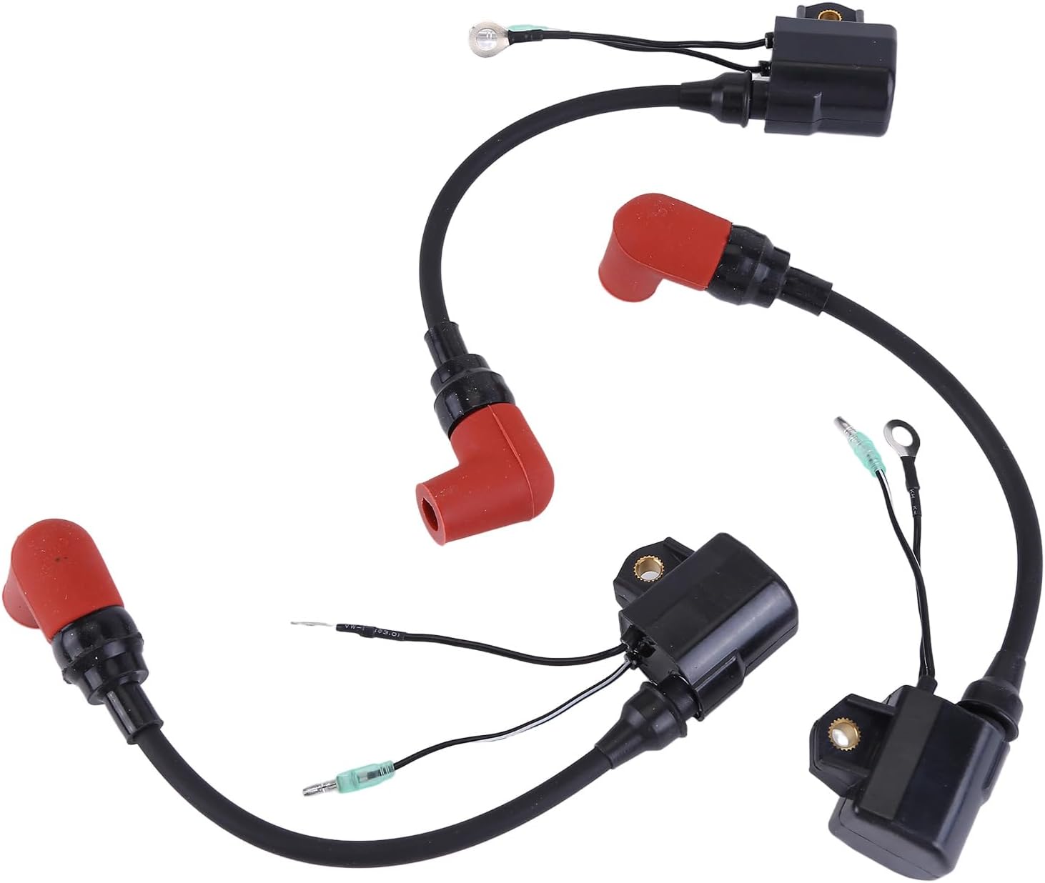 Ignition Coil 697-85570-00-00 6H2-85570-00-00 Compatible for Yamaha B90 B90TLRV 1997 for B90 B90TLRW 1998 for B90 B90TLRX 1999 for C55 C55ELRT/TLRT 1995,for C60 C60ELRU/TLRU 1996