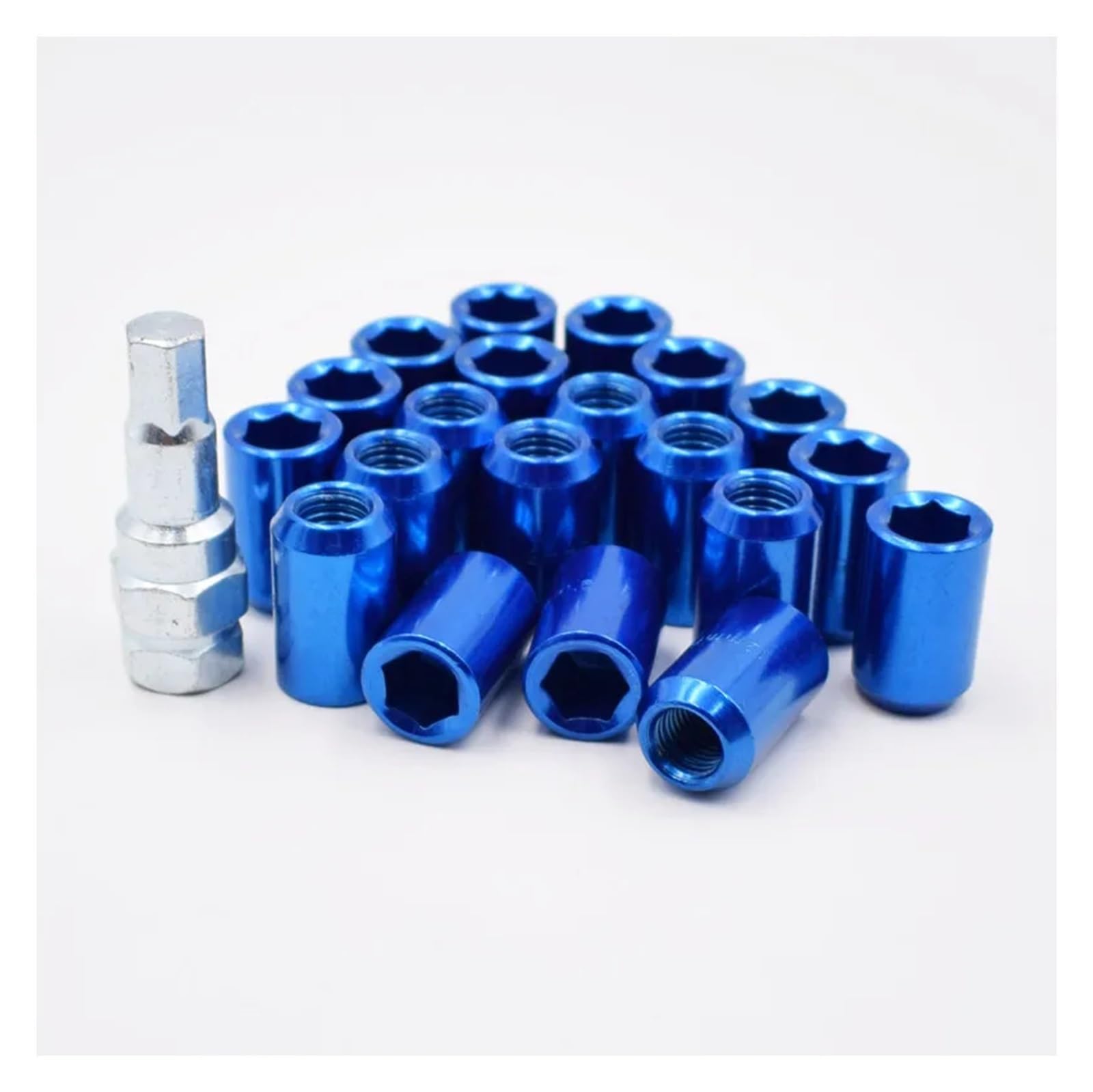 32mm M12x1.5/1.25 Racing Car Felgi Nakrętki Akcesoria Samochodowe(Blue 20pcs,M12x1.5)