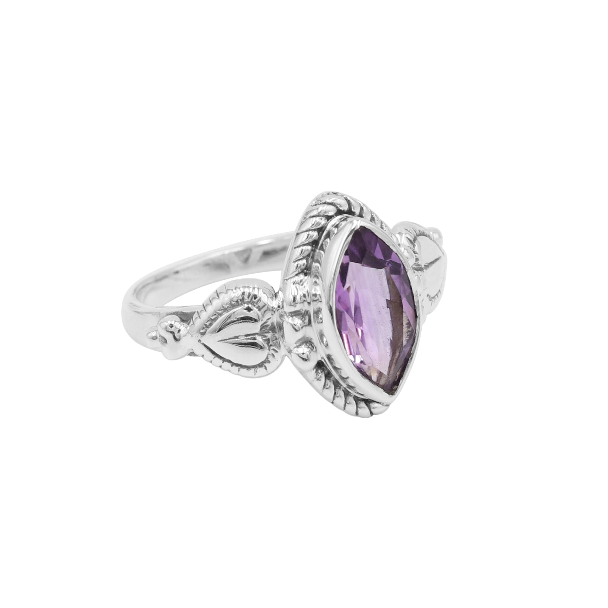 Bague améthyste vintage en argent sterling 925 pour femme - 8