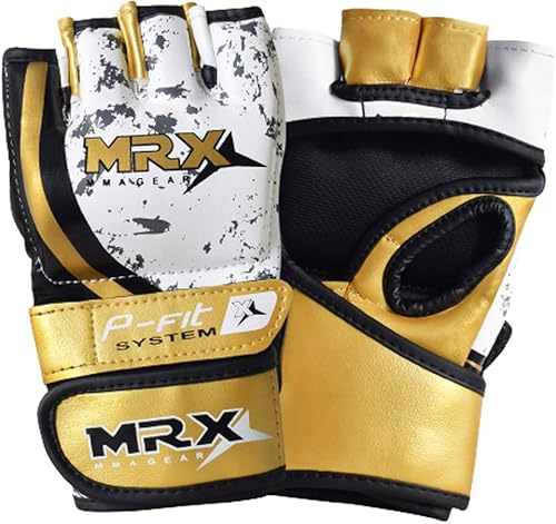 Miniatura 10 de MRX - Guantes de boxeo MMA para hombres y mujeres  Guantes de kickboxing con palmas abiertas, guantes de agarre para saco de boxeo  Guantes de boxeo