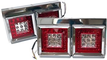 Amazon | 24V用 トラック テールランプ 角型 二連 スクエア型