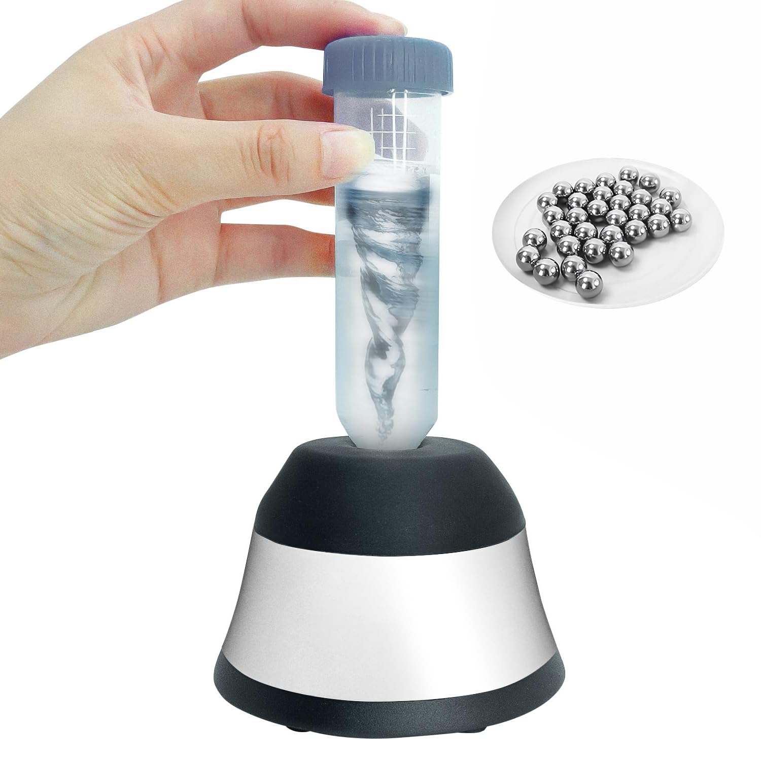 NALACAL Vortex Mixer 4000rpm, Mini Vortex Shaker for Paints, Nail Polish, Tattoo Ink, Eyelash Adhesives, Acrylic Paints, Test Tubes and Centrifuge Tubes (50ML)