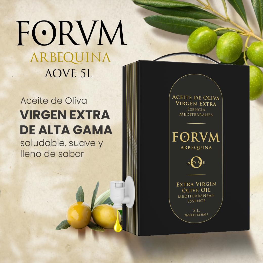 FORVM Aceite Oliva Premium Arbequina - Aceite Oliva Virgen Extra 5 Litros