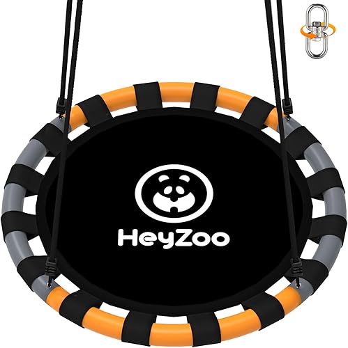 Columpio de platillo, juegos de columpio de 40 pulgadas para patio trasero y patio de juegos al aire libre, capacidad de peso de 900 libras, con