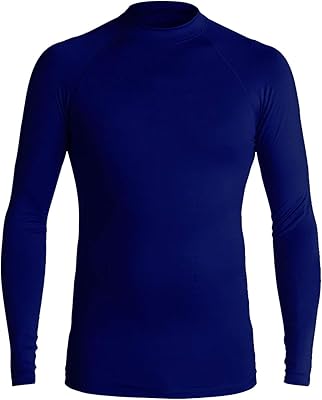 Long Sleeve Rashguard Sun Shirt-NV-YXL/14 Navy