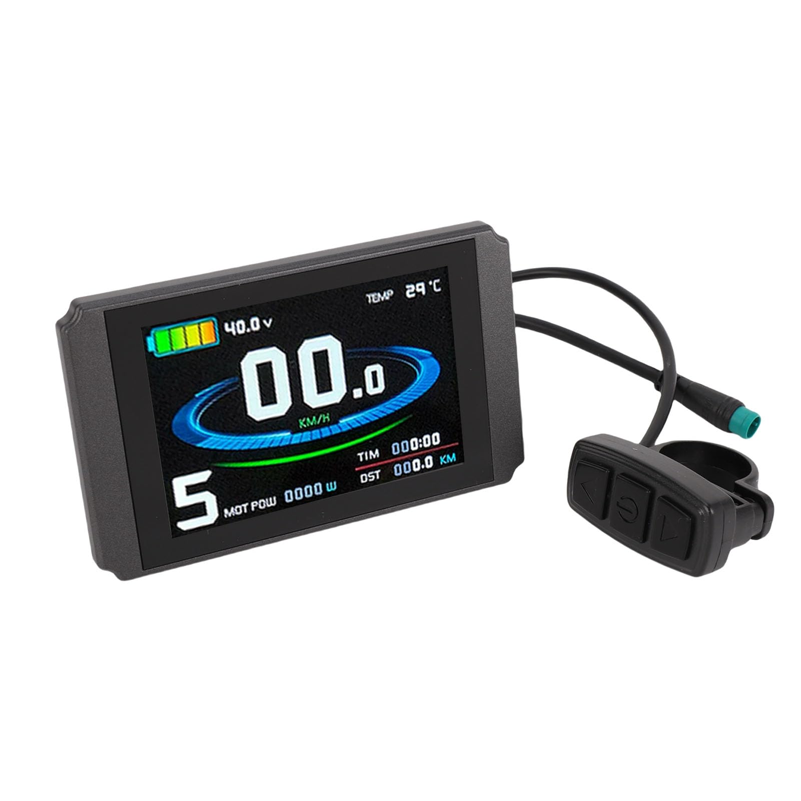 Panel Wyświetlacza do Hulajnogi Elektrycznej LCD8H, Złącze 5-pinowe, Panel Sterowania LCD z Akcesorium do Modyfikacji Roweru Górskiego, Idealny Jazdy na Rowerze