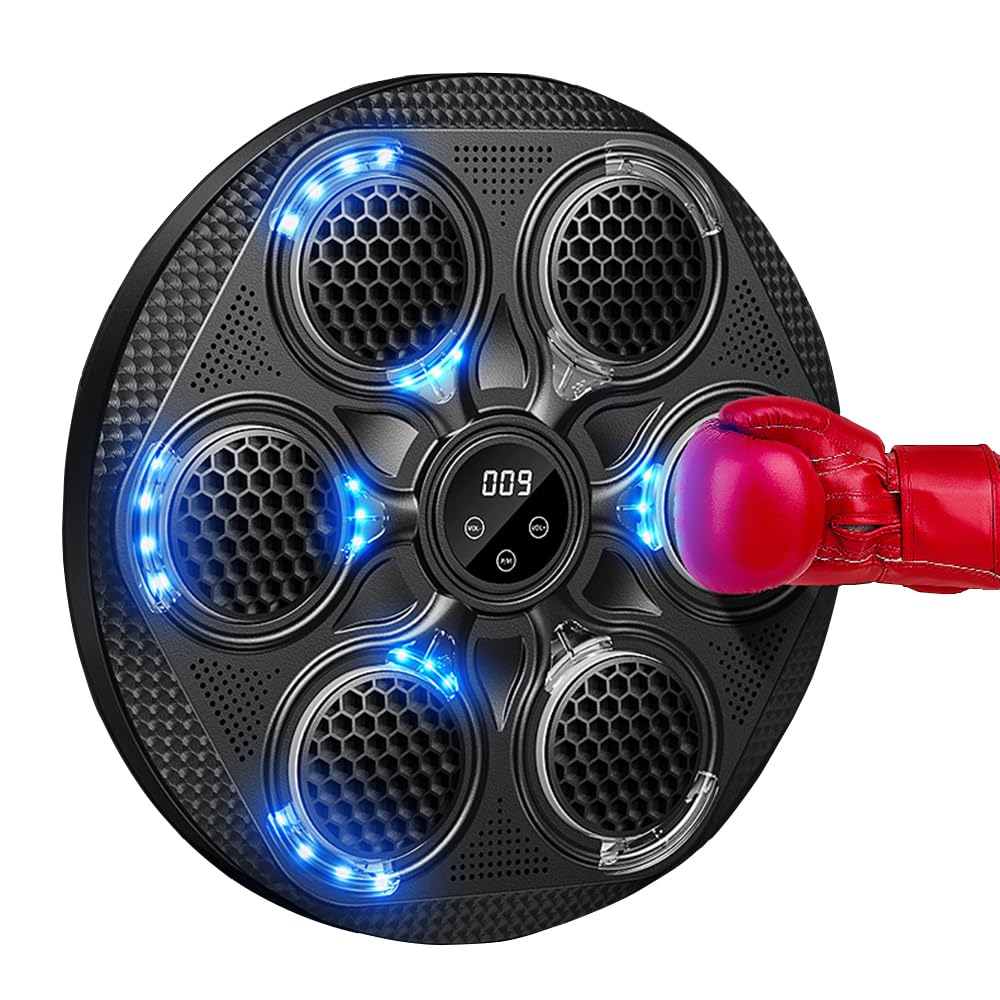 COOLBABYMusic Boxing Machine Smart Bluetooth Boxing Target,Wall Mounted Punching Pad Machine for Adult Child
