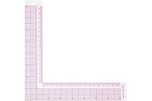 Plastic L-Square Shape Ruler, Sewing Measuring 90 Degree Curve Sewing Measure Professional Tailor Craft Tool