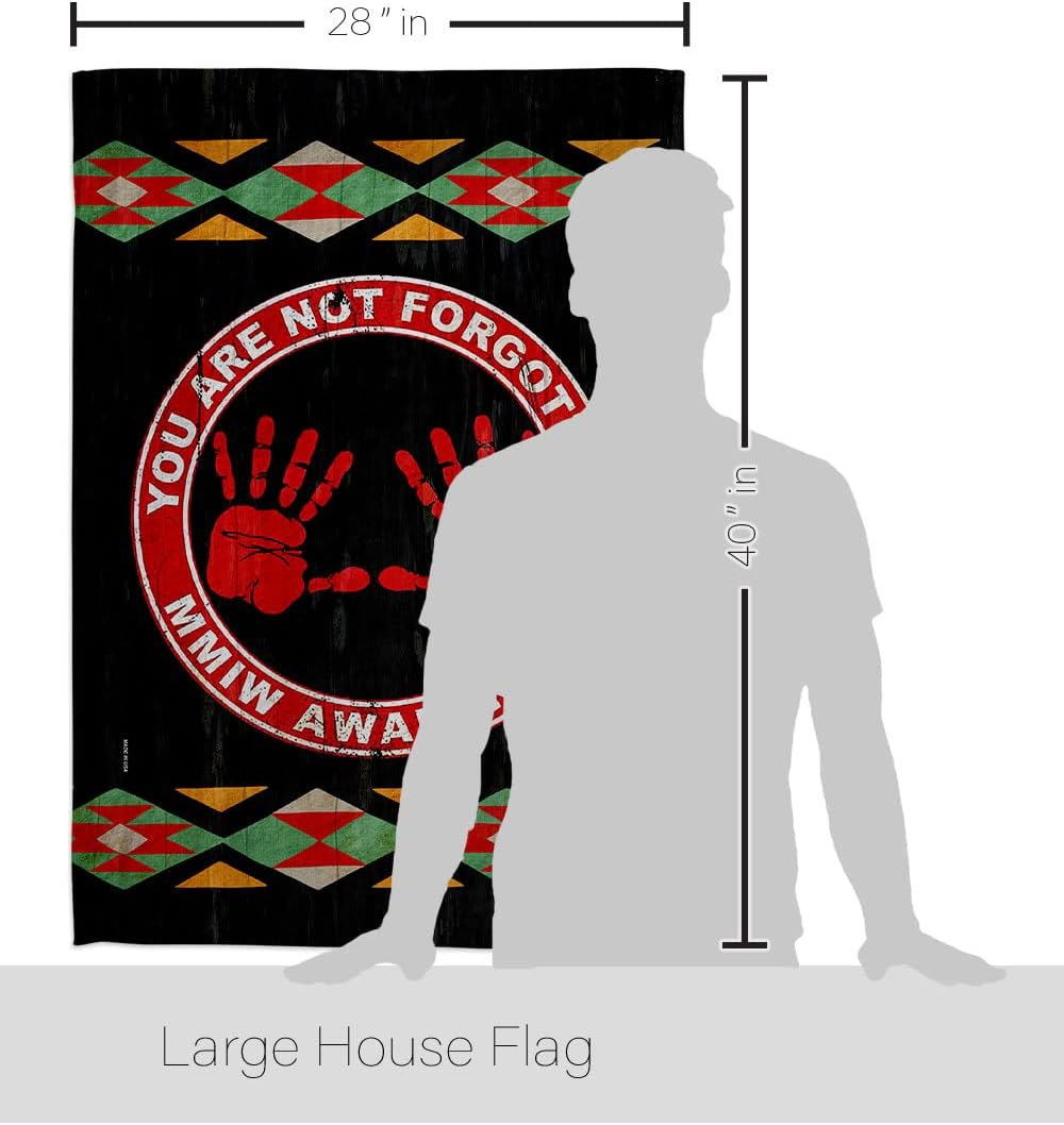 MMIW Awareness House Flag Support Cause BLM Anti Racism Justice Revolution Movement Equality Social Decoration Banner Small Garden Yard Gift Double-Sided, Made in USA